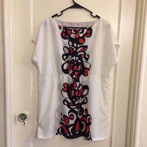 White swimsuit coverup